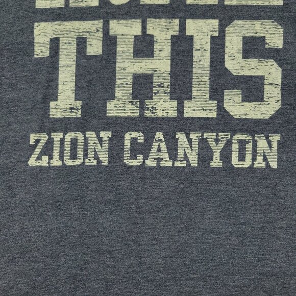 Zion Canyon Shirt Men's Small Gray Hike This Outdoors Graphic Tee Short Sleeve - Picture 4 of 13
